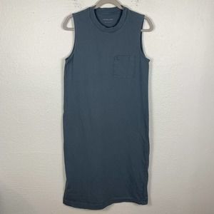 Everlane Dress Women's L The Long Weekend Tank Tee Dress Long Sleeveless Gray